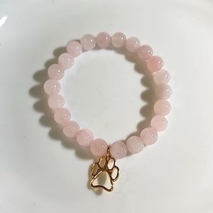 Handmade Natural Rose Quartz Stretch Bracelet